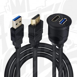 Rallonge double USB 3.0 - HDMI