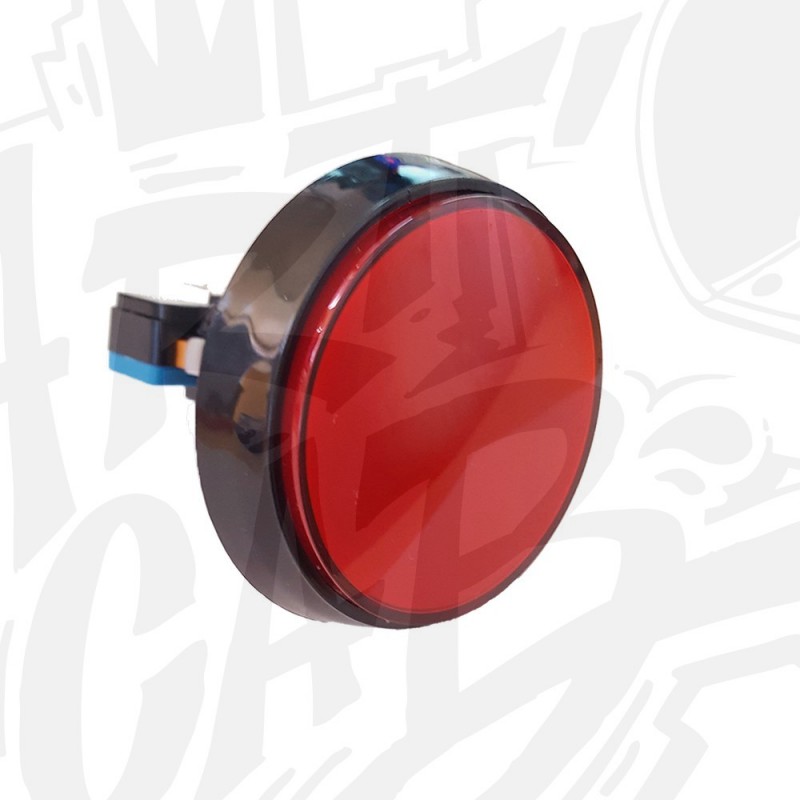 Bouton plat lumineux rouge 98mm vissable (perçage 24/86mm)